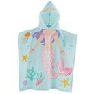 Catherine Lansfield Mermaid Hooded Poncho Towel
