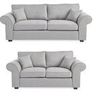 Very Home Beatrice Herringbone 3 Seater + 2 Seater Sofa Set (Buy & Save!) - Fsc Certified