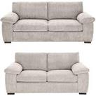 Very Home Amalfi Standard Back 3 + 2 Seater Sofa Set - Silver (Buy & Save!) - Fsc Certified