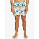 Quiksilver Men'S Qsth The Airbrush Volley 15 Board Shorts - Cream Print
