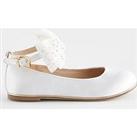Ted Baker Older Girls Organza Bow Occasion Shoe - Ivory