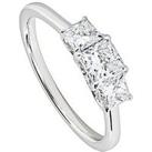Created Brilliance Mavis 9Ct White Gold 1Ct Tw Lab Grown Diamond Three Stone Engagement Ring