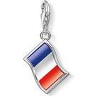 Thomas Sabo French Flag Charm: Tricolour Symbol, Curved Design. Official Event Elegance
