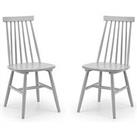 Julian Bowen Set Of 2 Alassio Spindle Back Dining Chairs - Grey