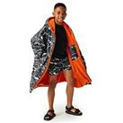 Regatta Junior Waterproof Robe - Black Camo(Persimmon)