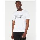 Dkny Fisher Cats Stacked Logo T-Shirt - White