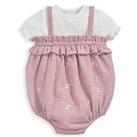 Mamas & Papas Baby Girls 2 Piece Daisy Bodysuit & Shortie Romper Set - Pink