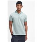 Barbour Tipped Short Sleeve Tailored Polo Shirt - Light Blue