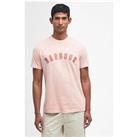 Barbour Logo Terra Dye Short Sleeve Tailored T-Shirt - Light Pink