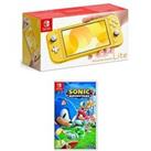 Nintendo Switch Lite Yellow Console With & Sonic Superstars