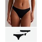 New Look 3 Pack Black And White Soft Touch Thongs