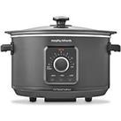 Morphy Richards Easy Time 3.5L Slow Cooker - Black - Keep Warm Function - Aluminium