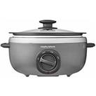 Morphy Richards 3.5L Sear And Stew Slow Cooker - Titanium - Oval - Dishwasher Proof