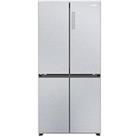 Haier Cube 83 Hcr3818Enmg Total No Frost American Fridge Freezer, E-Rated - Inox