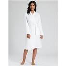 Loungeable Cotton Waffle Robe - White