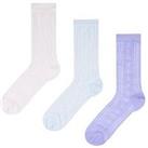 Wild Feet Sheer Pelerline 3 Pack Pop Socks - White/Light Blue/Lilac