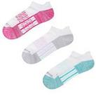 Glenmuir Fashion 3 Pack Anti Bacterial Cushioned Heel And Toe Trainer Socks - Multi
