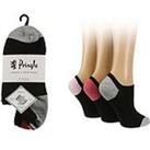 Pringle 3 Pack Trainer Socks - Black