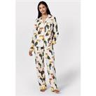 Chelsea Peers Cotton Toucan Print Long Pyjama Set - Off White