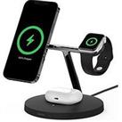 Belkin 3-In-1 Magsafe Wireless Charging Stand For Apple Watch, Airpods & Iphone 15/14/13/12 Series - Black