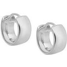The Love Silver Collection Sterling Silver Hinged Hoop Earrings