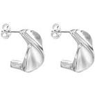 The Love Silver Collection Sterling Silver Twisted Huggy Earrings