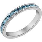 The Love Silver Collection Sterling Silver Blue Crystal Eternity Ring