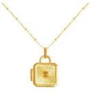 The Love Silver Collection 18Ct Gold Plated Padlock Locket Necklace
