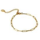 Say It With Paper Clip Link Bracelet - Yellow Gold