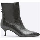 River Island Kitten Heel Ankle Boot - Black