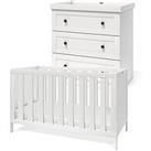 Silver Cross Bromley White - 2 Piece Set (Cot Bed And Dresser)