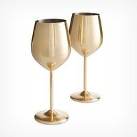 Brushed Gold Wine Glasses