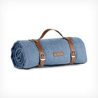 Blue Herringbone Waterproof Picnic Blanket