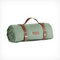 Green Herringbone Waterproof Picnic Blanket