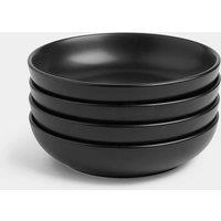 Matte Black Pasta Bowl Set 4 Piece