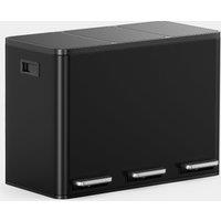 Matte Black Triple Bin - 45L