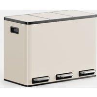 Matte Cream Triple Bin - 45L