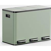Matte Sage Green Triple Bin - 45L