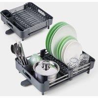 Extendable Grey Dish Drainer Rack