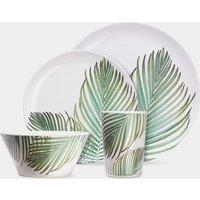 Leaf Print Melamine Dinner Set 16 Piece