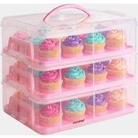 3 Tier Cupcake Carrier Pink