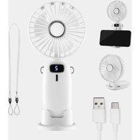 Rechargeable Handheld Fan & Phone Holder Navy