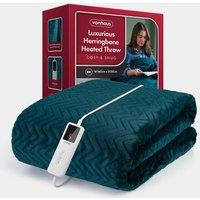 Teal Heated Throw Blanket