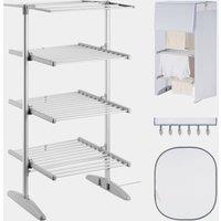 Heated Clothes Airer with Cover - Large