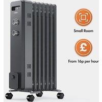 7 Fin Oil Filled Radiator 1500W - Grey