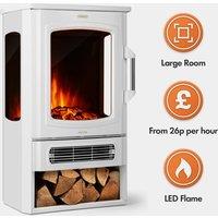Electric Stove & Log Store 2000W - White
