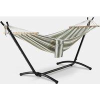 Ibiza 1 Person Green & White Hammock with Stand