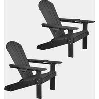 Westport Set of 2 Black Garden Chairs