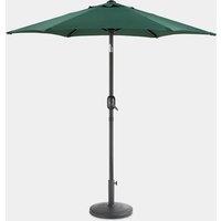 Dark Green 2m Steel Garden Parasol & Base Set (12kg)