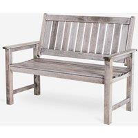 Murcia 2 Seater Wooden Grey Garden Bench
